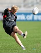 10 October 2014; Ulster's Stuart Olding during the captain's run ahead of their side's Guinness PRO12, Round 6, match against Glasgow Warriors on Saturday. Kingspan Stadium, Ravenhill Park, Belfast, Co. Antrim. Picture credit: John Dickson / SPORTSFILE