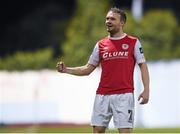 10 October 2014; Conan Byrne, St Patrick’s Athletic, celebrates after scoring his side's first goal. SSE Airtricity League Premier Division, Drogheda United v St Patrick’s Athletic. United Park, Drogheda, Co. Louth. Photo by Sportsfile