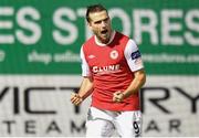 10 October 2014; Christy Fagan, St Patrick’s Athletic, celebrates after scoring his side's third goal. SSE Airtricity League Premier Division, Drogheda United v St Patrick’s Athletic. United Park, Drogheda, Co. Louth. Photo by Sportsfile