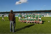 11 October 2014; Photographer Ray Cullen prepares to take the traditional team photograph for O'Tooles. Dublin County Senior Hurling Championship, Semi-Final, O'Tooles v St Jude's, Parnell Park, Donnycarney, Dublin. Picture credit: Ray McManus / SPORTSFILE
