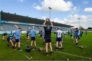 11 October 2014; The St Jude's players warm up ahead of the game. Dublin County Senior Hurling Championship, Semi-Final, O'Tooles v St Jude's, Parnell Park, Donnycarney, Dublin. Picture credit: Ray McManus / SPORTSFILE