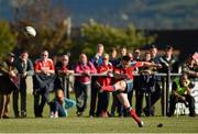 11 October 2014; Rory Scannell, Munster A, kicks a long-range penalty just before half-time. British & Irish Cup, Round 1, Munster A v Moseley. Clonmel RFC, Clonmel, Co. Tipperary. Picture credit: Diarmuid Greene / SPORTSFILE