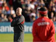 11 October 2014; Neil Doak, Ulster head coach and Les Kiss, Interim director of Rugby, at Ulster. Guinness PRO12, Round 6, Ulster v Glasgow Warriors. Kingspan Stadium, Ravenhill Park, Belfast, Co. Antrim. Picture credit: Oliver McVeigh / SPORTSFILE