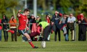 11 October 2014; Rory Scannell, Munster A, kicks a conversion. British & Irish Cup, Round 1, Munster A v Moseley. Clonmel RFC, Clonmel, Co. Tipperary. Picture credit: Diarmuid Greene / SPORTSFILE