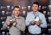 11 October 2014; Wexford Under 21 hurlers and Buffer's Alley team-mates Andrew kenny, left, and Oliver O'Leary, who were named on the Bord Gáis Energy All-Ireland GAA Hurling Under 21 Team of the Year. Bord Gáis Energy All-Ireland GAA Hurling Under 21 Team of the Year Awards, Croke Park, Dublin. Photo by Sportsfile