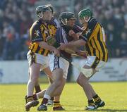 1 April 2007; David Tierney, Galway, in action against Derek Lyng, left, and Eddie Brennan, Kilkenny. Allianz National Hurling League, Division 1B Round 5, Kilkenny v Galway, Nowlan Park, Kilkenny. Picture credit: Ray Lohan / SPORTSFILE *** Local Caption ***