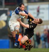 31 March 2007; Felipe Contepomi, Leinster, is tackled by Tom Rees, Wasps. Heineken Cup Quarter-Final, Wasps v Leinster, Adams Park, High Wycombe, London. Picture credit: Matt Browne / SPORTSFILE