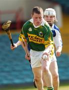 7 April 2007; Andrew Keane, Kerry, in action against Tommy Fitzgerald, Laois. Allianz National Hurling League, Division 2, Quarter-Final, Laois v Kerry, Gaelic Grounds, Limerick. Photo by Sportsfile