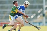 7 April 2007; Tommy Fitzgerald, Laois, in action against Andrew Keane, Kerry. Allianz National Hurling League, Division 2, Quarter-Final, Laois v Kerry, Gaelic Grounds, Limerick. Photo by Sportsfile