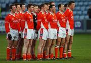 31 March 2007; The Armagh team stand for the National Anthem. Allianz National Football League, Division 1A Round 6, Laois v Armagh, O'Moore Park, Portlaoise,  Co. Laois. Picture credit: Ray McManus / SPORTSFILE