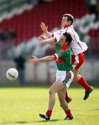 8 April 2007; Alan Dillion, Mayo, in action against Peter Donnelly, Tyrone. Allianz National Football League, Division 1A, Round 7, Tyrone v Mayo, Healy Park, Omagh, Co. Tyrone. Picture credit: Oliver McVeigh / SPORTSFILE