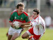 8 April 2007; Andy Moran, Mayo, in action against Justin McMahon, Tyrone. Allianz National Football League, Division 1A, Round 7, Tyrone v Mayo, Healy Park, Omagh, Co. Tyrone. Picture credit: Oliver McVeigh / SPORTSFILE