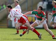 8 April 2007; Ryan McMenamin, Tyrone, in action against Alan Dillon, Mayo. Allianz National Football League, Division 1A, Round 7, Tyrone v Mayo, Healy Park, Omagh, Co. Tyrone. Picture credit: Oliver McVeigh / SPORTSFILE