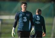 12 October 2014; Republic of Ireland's Keiren Westwood, during squad training ahead of their UEFA EURO 2016 Championship Qualifer, Group D, game against Germany on Tuesday. Republic of Ireland Squad Training, Gannon Park, Malahide, Co. Dublin. Picture credit: David Maher / SPORTSFILE