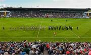 12 October 2014; The Glen Rovers and Sarsfields teams parade before the game. Cork County Senior Hurling Championship Final, Glen Rovers v Sarsfields. Pairc Ui Chaoimh, Cork. Picture credit: Stephen McCarthy / SPORTSFILE