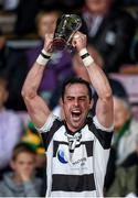 12 October 2014; Ballyhea capatain Timmy Shanahan lifts the Paddy Walsh cup following his side's victory. Cork County Premier Intermediate Hurling Final, Ballyhea v Newcestown. Pairc Ui Chaoimh, Cork. Picture credit: Stephen McCarthy / SPORTSFILE