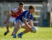 12 October 2014; Padraic Collins, Cratloe, in action against Liam Corry, Eire Og. Clare County Senior Football Championship Final, Cratloe v Eire Og. Cusack Park, Ennis, Co. Clare. Picture credit: Diarmuid Greene / SPORTSFILE