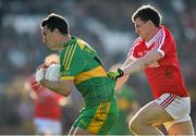 12 October 2014; Niall McNamee, Rhode, in action against Sean Pender, Edenderry. Offaly County Senior Football Championship Final, Edenderry v Rhode, O'Connor Park, Tullamore, Co. Offaly. Photo by Sportsfile