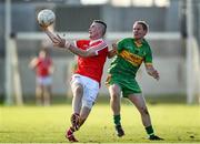 12 October 2014; David Hanlon, Edenderry, in action against Glenn O'Connell, Rhode. Offaly County Senior Football Championship Final, Edenderry v Rhode, O'Connor Park, Tullamore, Co. Offaly. Photo by Sportsfile