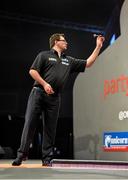 12 October 2014; James Wade in action during his match with Michael van Gerwen. partypoker.com World Grand Prix Final, Citywest Hotel, Saggart, Co. Dublin. Picture credit: Barry Cregg / SPORTSFILE