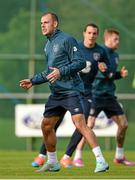 13 October 2014; Republic of Ireland's Darron Gibson in action during squad training ahead of their UEFA EURO 2016 Championship Qualifer, Group D, game against Germany on Tuesday. Republic of Ireland Squad Training, Gannon Park, Malahide, Co. Dublin. Picture credit: Brendan Moran / SPORTSFILE
