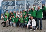 13 October 2014; Republic of Ireland supporters outside the Veltins Stadium, Gelsenkirchen, Germany, ahead of their side's UEFA EURO 2016 Championship Qualifer, Group D, game against Germany on Tuesday. Gelsenkirchen, Germany. Picture credit: David Maher / SPORTSFILE