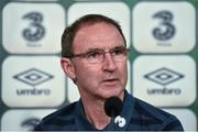 13 October 2014; Republic of Ireland manager Martin O'Neill during a press conference ahead of their UEFA EURO 2016 Championship Qualifer, Group D, game against Germany on Tuesday. Republic of Ireland Press Conference, Stadion Gelsenkirchen, Gelsenkirchen, Germany. Picture credit: David Maher / SPORTSFILE