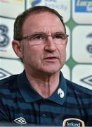 13 October 2014; Republic of Ireland manager Martin O'Neill during a press conference ahead of their UEFA EURO 2016 Championship Qualifer, Group D, game against Germany on Tuesday. Republic of Ireland Press Conference, Stadion Gelsenkirchen, Gelsenkirchen, Germany. Picture credit: David Maher / SPORTSFILE