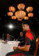 14 October 2014; Munster's Conor Murray during a press conference ahead of their European Rugby Champions Cup 2014/15, Pool 1, Round 1, game against Sale Sharks on Saturday. Munster Rugby Press Conference, Castletroy Park Hotel, Limerick. Picture credit: Diarmuid Greene / SPORTSFILE