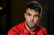14 October 2014; Munster's Conor Murray during a press conference ahead of their European Rugby Champions Cup 2014/15, Pool 1, Round 1, game against Sale Sharks on Saturday. Munster Rugby Press Conference, Castletroy Park Hotel, Limerick. Picture credit: Diarmuid Greene / SPORTSFILE