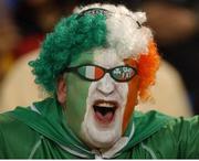 5 June 2002; A Republic of Ireland fan cheers on his side against Germany. FIFA World Cup Finals, Group E, Republic of Ireland v Germany, Ibaraki Stadium, Ibaraki, Japan. Picture credit: David Maher / SPORTSFILE