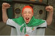 5 June 2002; Republic of Ireland fan Mark Cullen, Perrystown, shows his support before the Republic of Ireland v Germany game at the FIFA World Cup Finals. Picture credit: Brendan Moran / SPORTSFILE