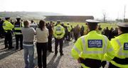 25 March 2007; Gardai and spectators watching the game at the new McDonnell Park, Letterkenny. Allianz National Football League, Division 1A, Round 5, Donegal v Kerry, Letterkenny, Donegal. Picture credit: Oliver McVeigh / SPORTSFILE