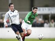 27 January 2007; Andrew Waterworth, Lisburn Distillery, in action against Dean Fitzgerald, Glentoran. Carnegie Premier League, Lisburn Distillery v Glentoran, New Grosvenor Stadium, Ballyskeagh Road, Co Down. Picture Credit: Russell Pritchard / SPORTSFILE