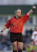 31 March 2007; Referee Pat McGovern issues a &quot;tick&quot; to a player. Allianz National Football League, Division 1A Round 6, Kerry v Tyrone, Austin Stack Park, Tralee, Co. Kerry. Picture credit: Brendan Moran / SPORTSFILE