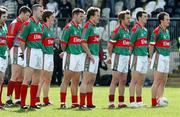 8 April 2007; The Mayo team stand for the National Anthem. Allianz National Football League, Division 1A, Round 7, Tyrone v Mayo, Healy Park, Omagh, Co. Tyrone. Picture credit: Oliver McVeigh / SPORTSFILE