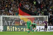 14 October 2014; Republic of Ireland players, from left to right, Aiden McGeady, John O'Shea and goalkeeper David Forde react after Toni Kroos scored Germany's first goal of the game in the seventy first minute. UEFA EURO 2016 Championship Qualifer, Group D, Germany v Republic of Ireland, Veltins Stadium, Gelsenkirchen, Germany. Picture credit: Pat Murphy / SPORTSFILE
