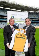 15 October 2014; Uachtarán Chumann Lúthchleas Gael Liam Ó Néill, left, with Paddy Darcy, Secretary Middle East County Board, in attendance at the launch of the Middle East GAA League sponsorship with Sperrin Metal Storage Solutions. Croke Park, Dublin. Picture credit: Piaras Ó Mídheach / SPORTSFILE