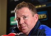 16 October 2014; Leinster head coach Matt O'Connor during a press conference ahead of their European Rugby Champions Cup 2014/15, Pool 2, Round 1, against Wasps on Saturday. Leinster Rugby Press Conference, UCD, Belfield, Dublin. Picture credit: Matt Browne / SPORTSFILE