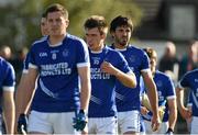 12 October 2014; Cratloe's John Galvin and team-mates during the pre-match parade. Clare County Senior Football Championship Final, Cratloe v Eire Og. Cusack Park, Ennis, Co. Clare. Picture credit: Diarmuid Greene / SPORTSFILE