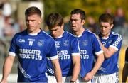 12 October 2014; Cratloe players, from left to right, Sean Collins, Liam Markham, Conor McGrath and Cathal McInerney, during the pre-match parade. Clare County Senior Football Championship Final, Cratloe v Eire Og. Cusack Park, Ennis, Co. Clare. Picture credit: Diarmuid Greene / SPORTSFILE