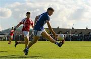 12 October 2014; Sean Collins, Cratloe, in action against Aaron Fitzgerald, Eire Og. Clare County Senior Football Championship Final, Cratloe v Eire Og. Cusack Park, Ennis, Co. Clare. Picture credit: Diarmuid Greene / SPORTSFILE