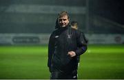 17 October 2014; Dundalk manager Stephen Kenny before the game. SSE Airtricity League Premier Division, Bray Wanderers v Dundalk. Carlisle Grounds, Bray, Co. Wicklow. Picture credit: David Maher / SPORTSFILE