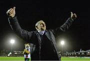 17 October 2014; Cork City manager John Caylfield celebrates after the game. SSE Airtricity League Premier Division, Cork City v Bohemians. Turners Cross, Cork. Picture credit: Matt Browne / SPORTSFILE