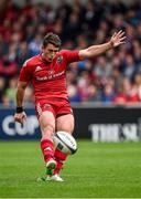 18 October 2014; Ian Keatley, Munster, kicks a conversions. European Rugby Champions Cup 2014/15, Pool 1, Round 1, Sale Sharks v Munster, AJ Bell Stadium, Sale, Greater Manchester, England. Picture credit: Brendan Moran / SPORTSFILE