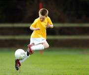 10 April 2007; Danny Ledden, age 8, from Dublin, shows off his skills during the 5th Annual Docklands Festival of Football. Tolka Rovers Sports and Social Club, Griffith Avenue, Dublin. Picture credit: David Maher / SPORTSFILE