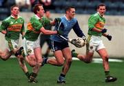 28 November 1999; Ciaran Whelan of Dublin in action against Liam Hassett of Kerry during the Church & General National Football League match between Dublin and Kerry at Parnell Park in Dublin. Photo by David Maher/Sportsfile