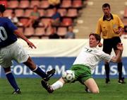 23 July 1999; Conor O'Grady of Republic of Ireland in action against Enzo Maresca of Italy during the UEFA Under 18 Championship Group B Round 3 match between Republic of Ireland and Italy at the Idrottsparken Stadium in Norrkoping, Sweden. Photo by David Maher/Sportsfile