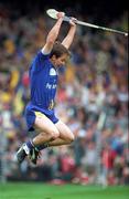 3 September 1995; Clare goalkeeper David Fitzgerald celebrates his side's victory over Offaly in the Guinness All-Ireland Senior Hurling Championship Final at Croke Park in Dublin. Photo by David Maher/Sportsfile