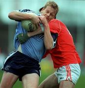 14 November 1999; Declan Darcy of Dublin in action against Mark McNeill of Armagh during the Church & General National Football League match between Dublin and Armagh at Parnell Park in Dublin. Photo by Matt Browne/Sportsfile